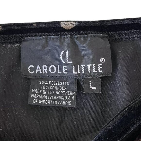 Carole‎ Little Velvet One Shoulder Dress L Floral Vintage Y2K - Picture 5 of 8